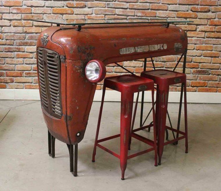 upcycled tractor counter