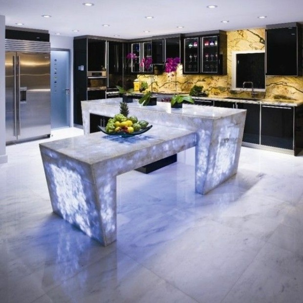 bright kitchen countertops