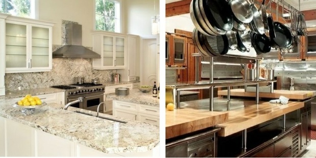 marble wood kitchen countertops