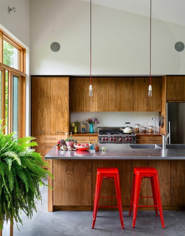 kitchen countertops metal wood