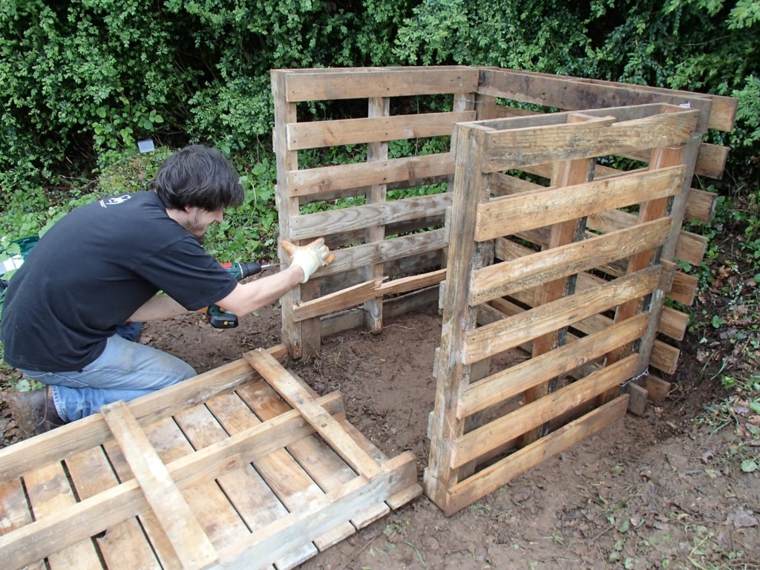 manufacture a composter pallets wooden fixing manufacture