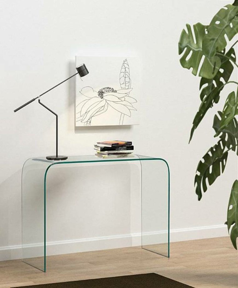 modern style glass console