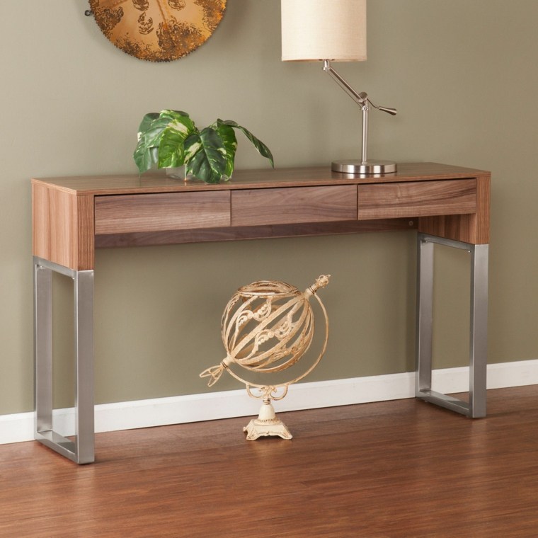 small table metal furniture wood idea modern house