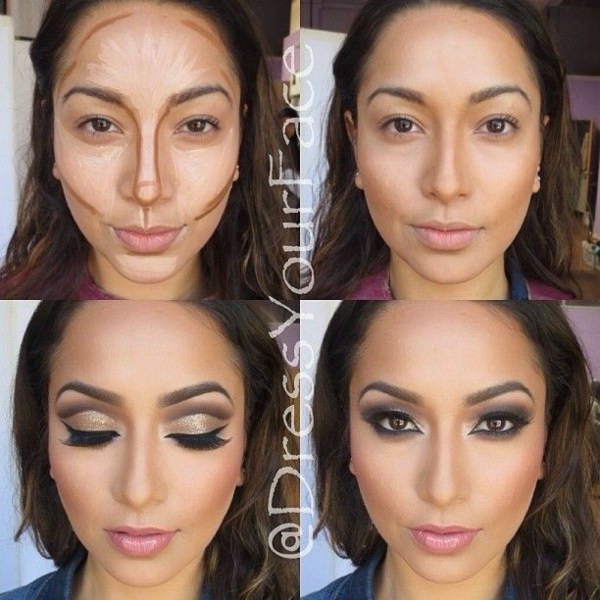 contouring makeup idé