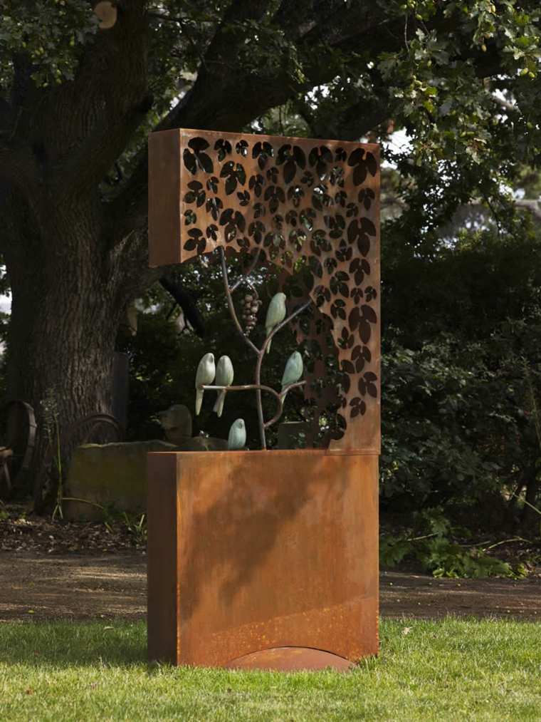 corten steel garden deco