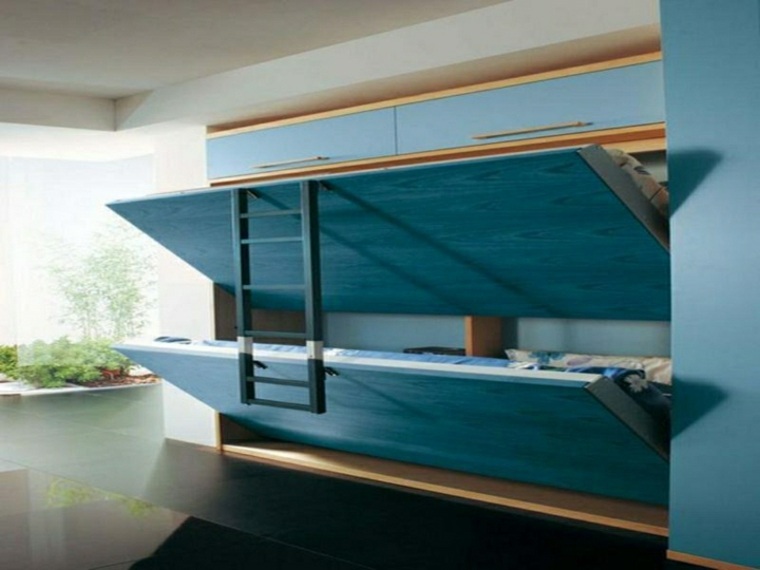 color blue duck bedroom bunk bed retractable