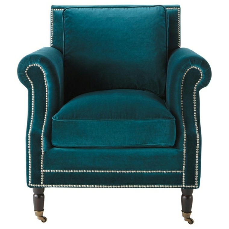color blue duck armchair style