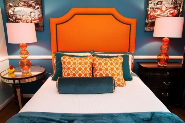 color for bedroom blue orange