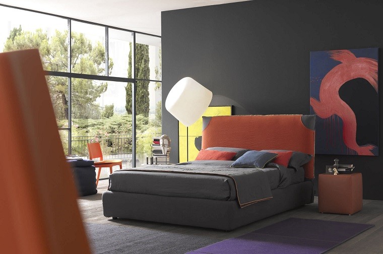 trendy color bedroom modern decoration