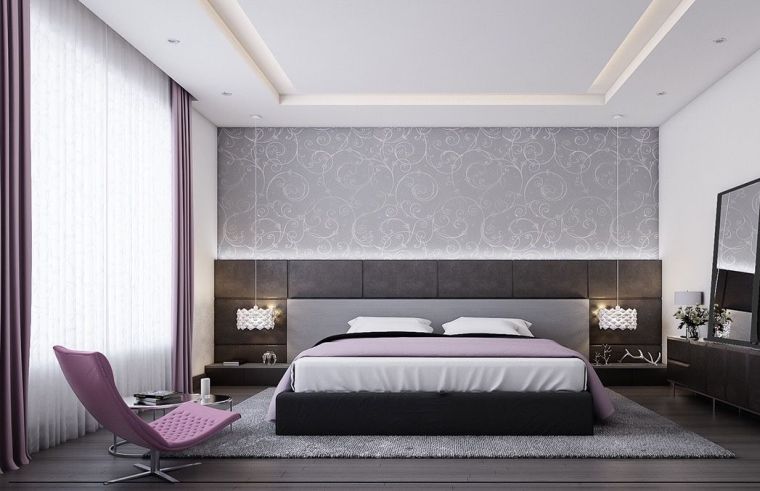 color bedroom design purple decoration feminine furniture