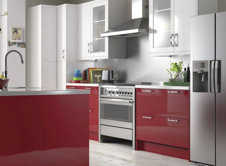 trendy color kitchen modern design