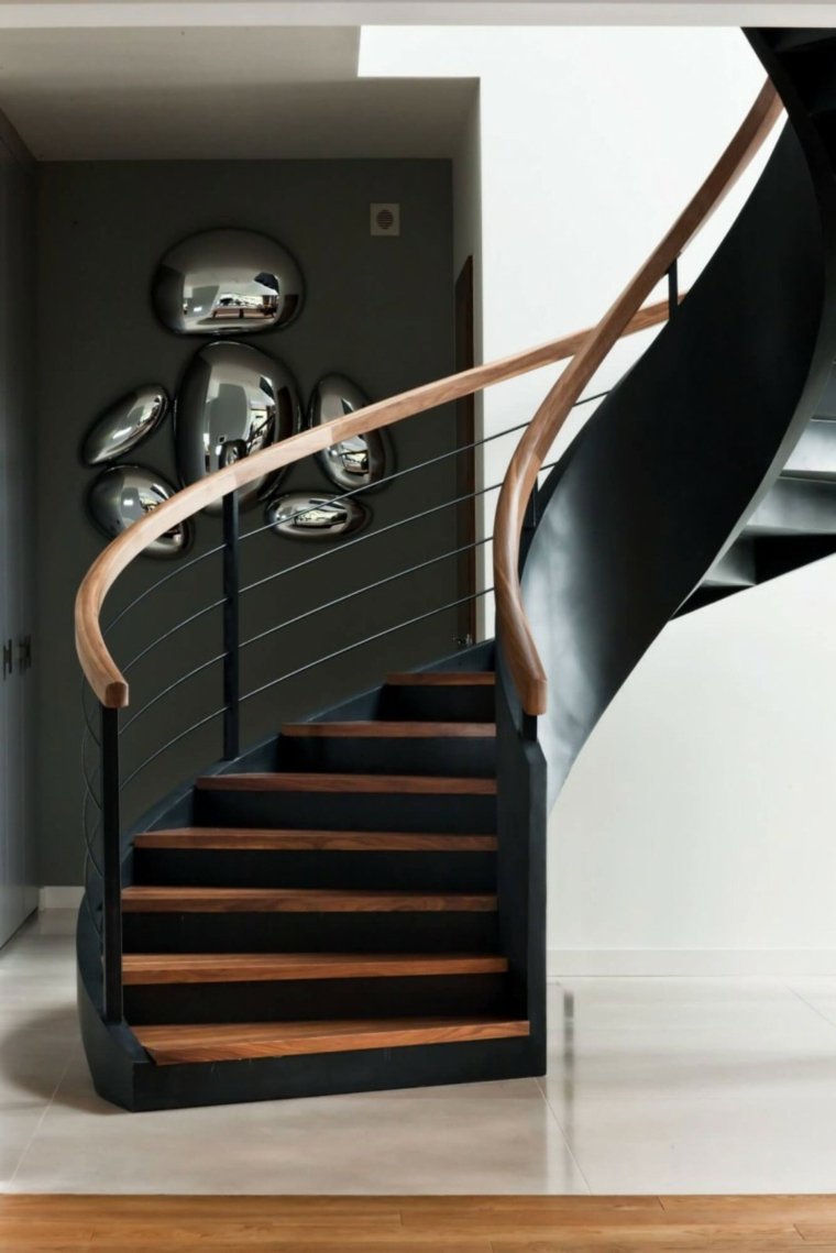 paint wooden staircase interior deco