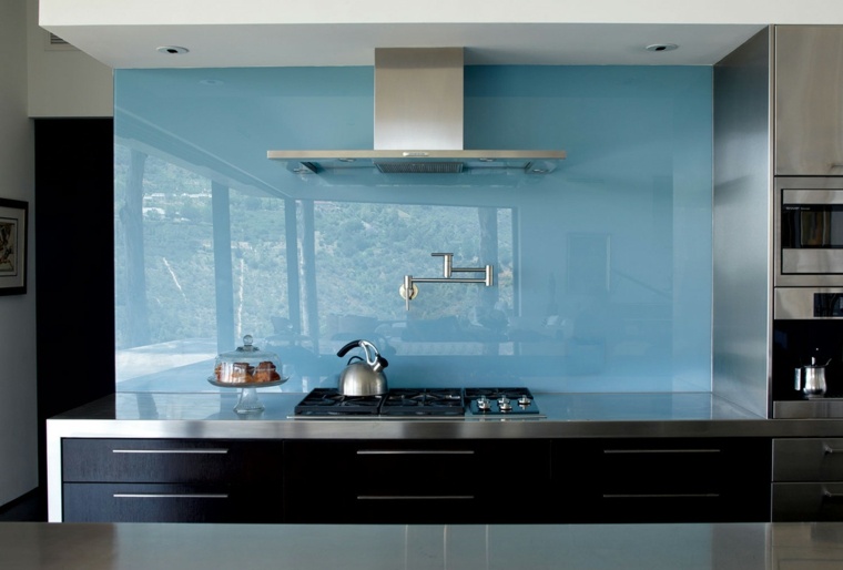 blue kitchen credenza ideas