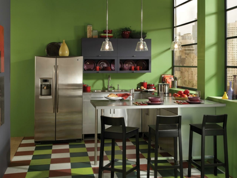 colors painting contemporary kitchen