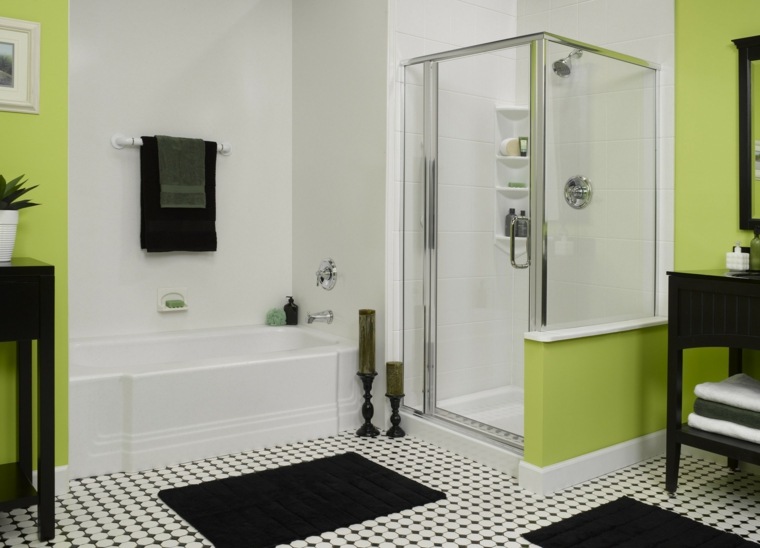 idea of ​​color bathroom shower