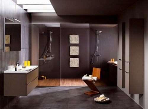 dark color modern minimalist bathroom
