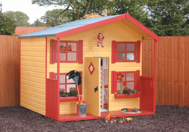 colors yellow red house children