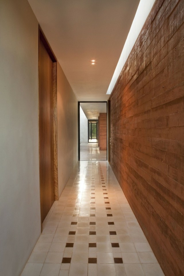 hallway wall covering wood decoration