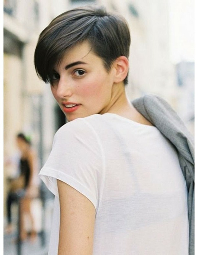 modern short hair woman haircut