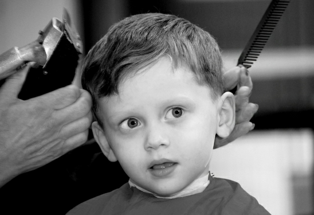little boy in the barbershop idea cut easy handsome