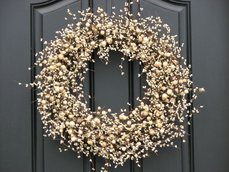 christmas wreath to make with white fruit branches