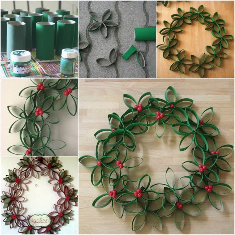 Christmas wreath to make paper yourself