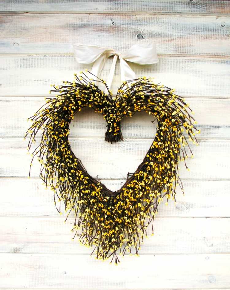 autumn heart door wreath