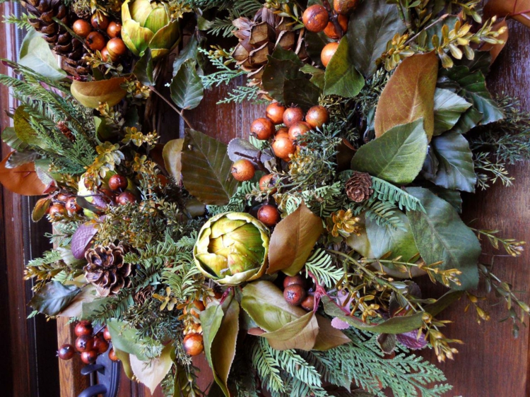 original autumn door wreath