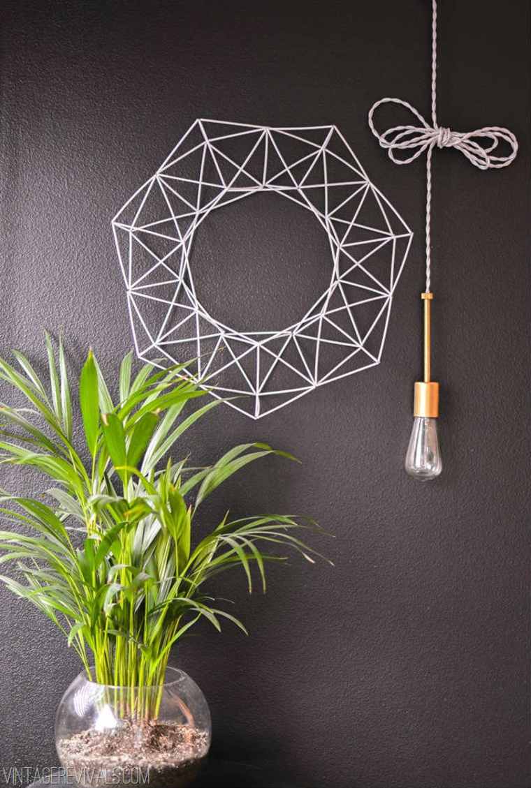 crown decorate space idea lighting fixture hanging plant decor