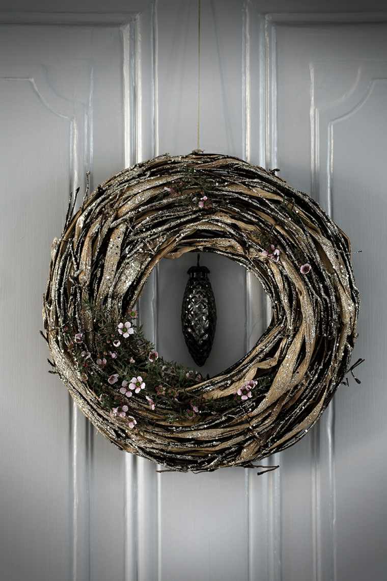 Christmas wreath diy modern decoration door entry idea