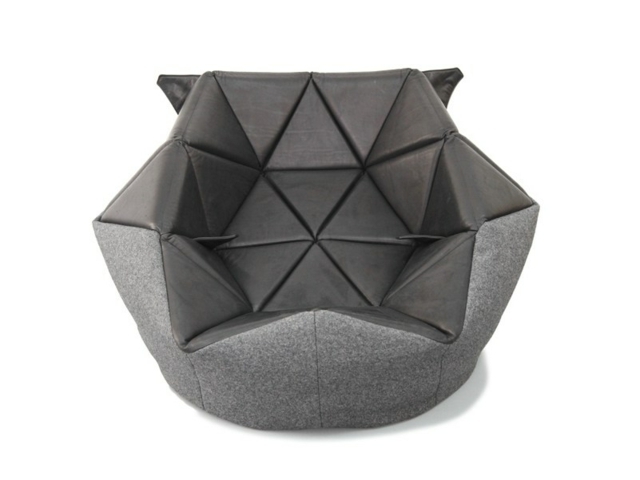 futuristic gray futuristic floor cushion ottoman