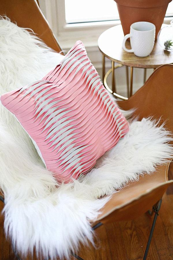 deco cushion pink white gill cushion