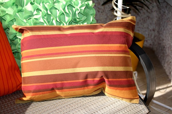 red orange deco cushion warm color