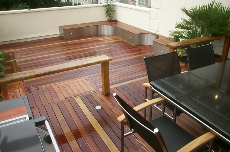 cover a contemporary wooden deck