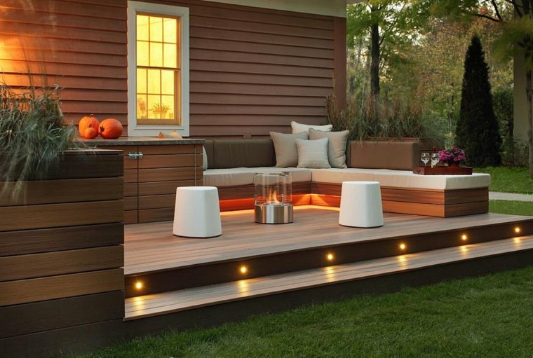 cover a modern design wooden deck