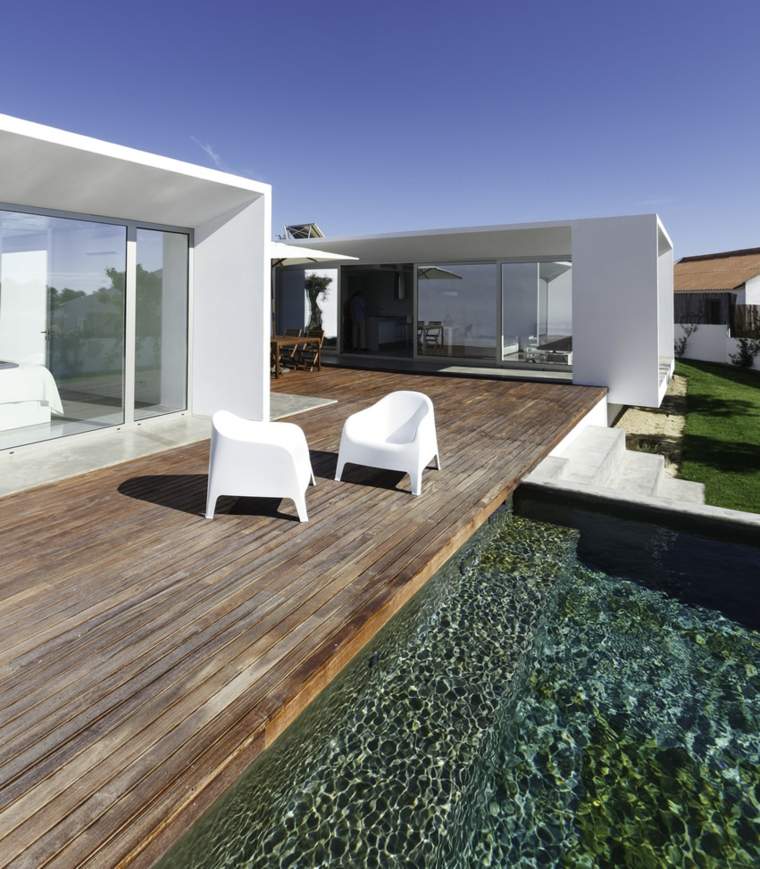 cover a minimalist wooden deck