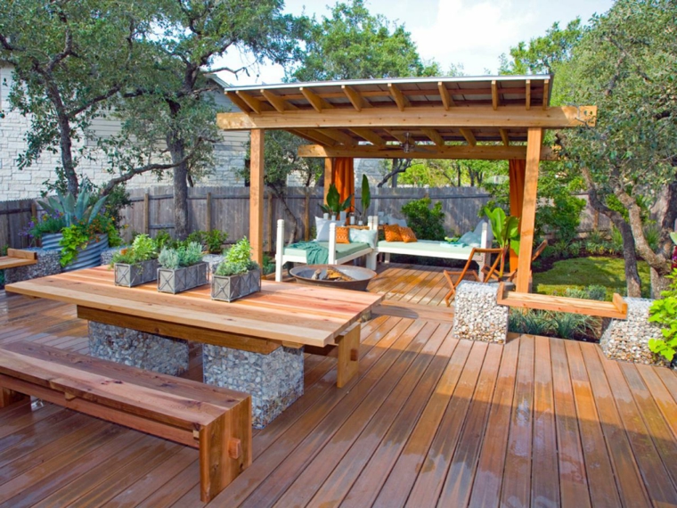 cover a pergola wooden deck