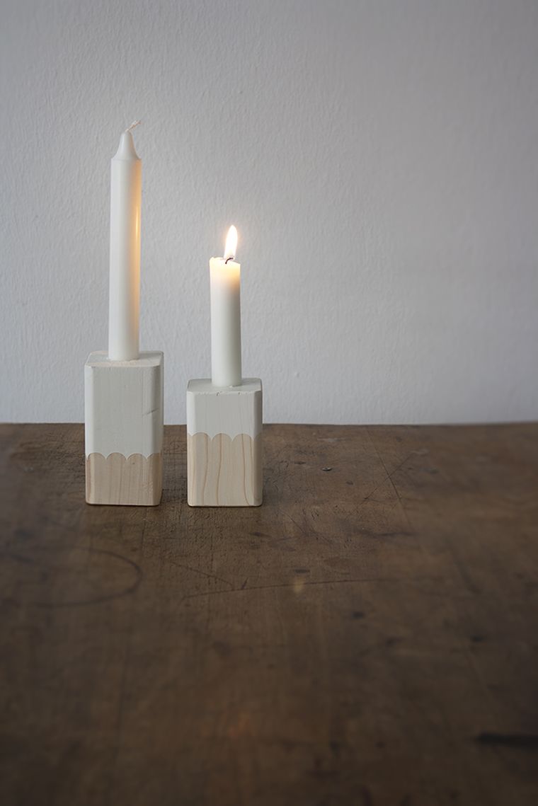 wooden creation candlestick Scandinavian style to do it yourself