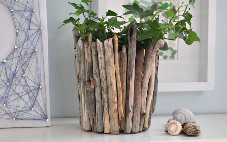 creation in driftwood cache pot idea deco wood to manufacture itself