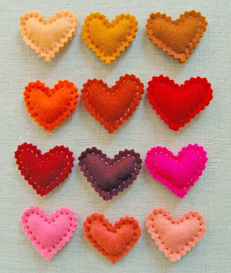 idea diy fabric project decoration heart felt wool diy project idea