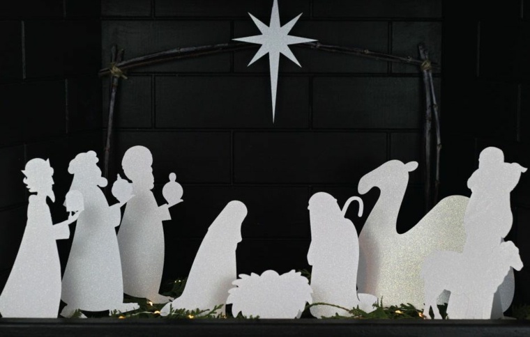 Idea DIY creche christmas moden diy deco