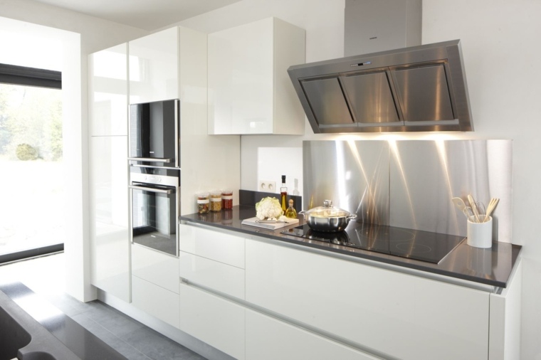 idea credence kitchen stainless steel interior white