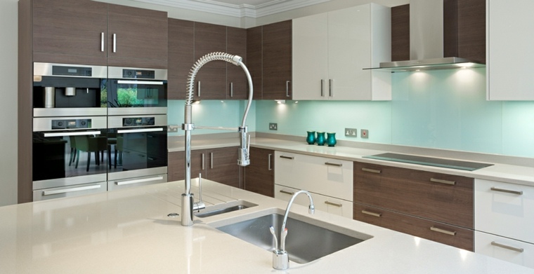 contemporary kitchen idea credence glass