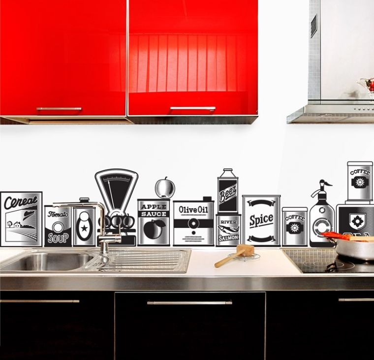 modern credences kitchen wall deco