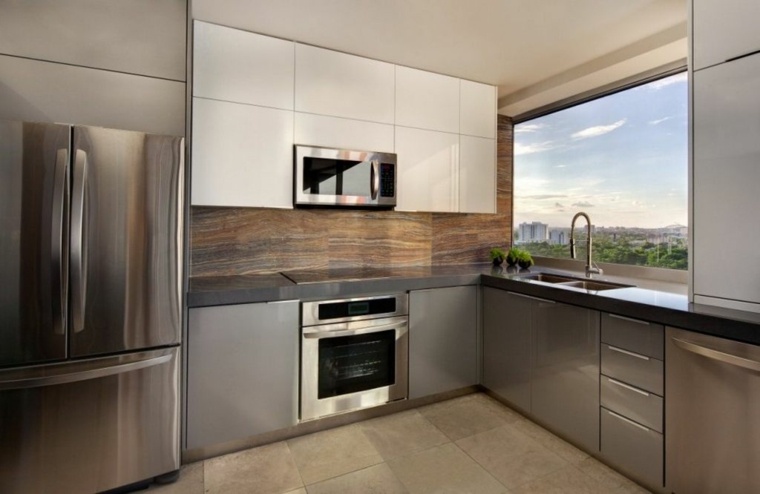 idea credence kitchen wood imitation design tiling
