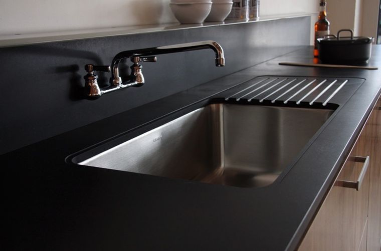 credence for kitchen black modern style