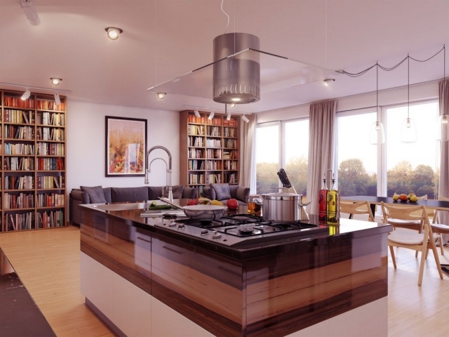 kitchen-island-central-original-idea luxury-style library