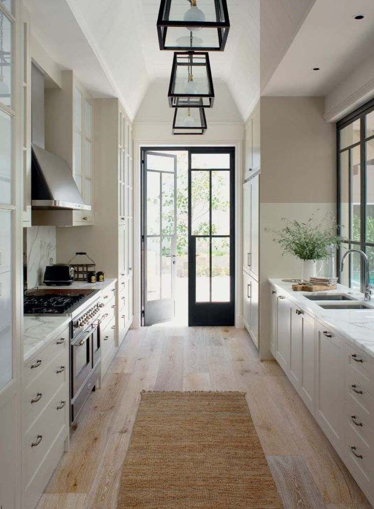 fitted kitchen corridor interior deco