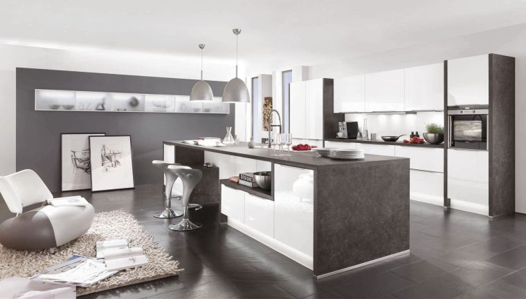 fitted kitchen in modern island