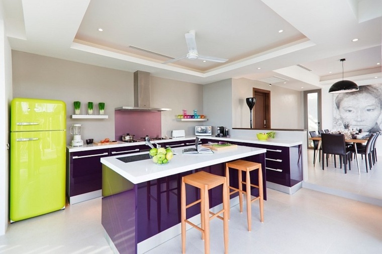 kitchen arrangement color kitchen lime aubergine design